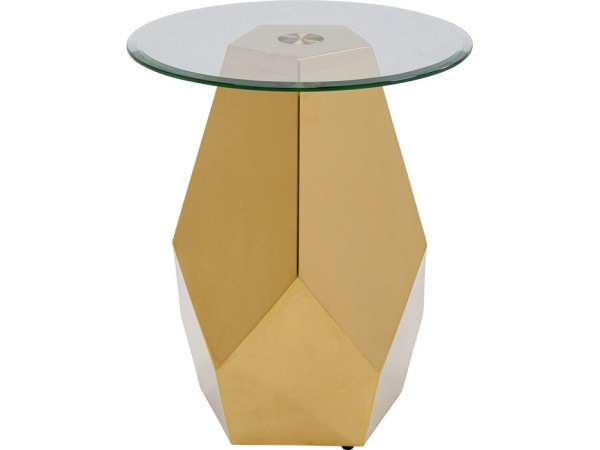 Τραπέζι Βοηθητικό  Ricchezza Μεταλλικό Χρυσό 45*45*53εκ. - Χρυσό