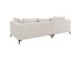 Καναπές Γωνιακός Δεξιός Jimmy Cream Βελούδο/Ξύλο Μπεζ/Λευκό 270x170x70εκ. - Μπεζ