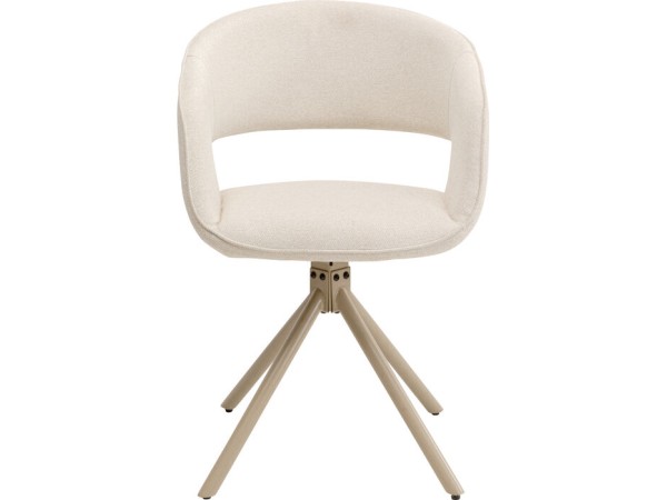 Καρέκλα Περιστρεφόμενη Gina Ύφασμα Μπεζ 54*53*80εκ. - Μπεζ