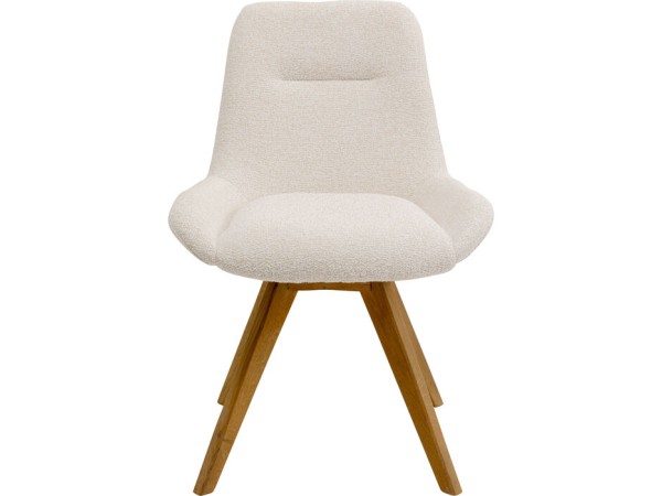 Καρέκλα Περιστρεφόμενη Broadway Μπουκλέ Λευκή 56*61.5*86εκ. - Λευκό