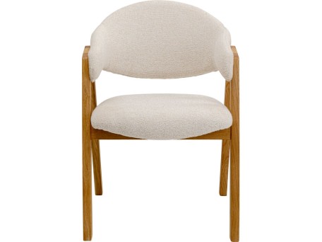 Καρέκλα  Julius Μπουκλέ Λευκή 55*55*79.5εκ. - Λευκό