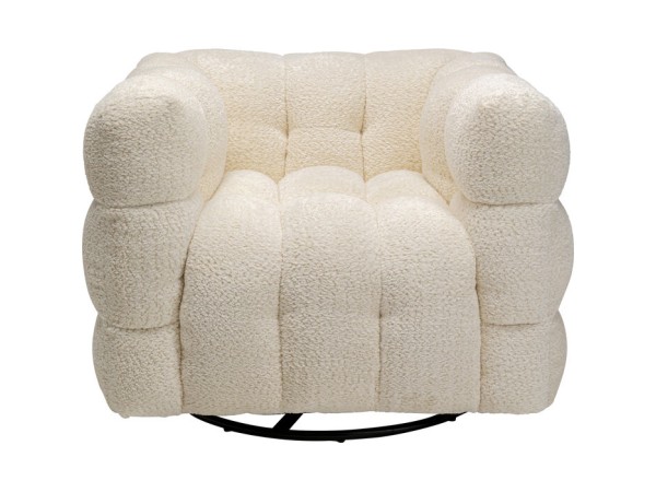 Πολυθρόνα Περιστρεφόμενη  Armand Μπουκλέ Μπεζ 95*86*70εκ. - Μπεζ