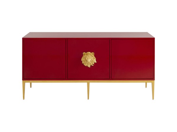 Μπουφές Leone Ξύλο Κόκκινος 160x45x80εκ. - Κόκκινο