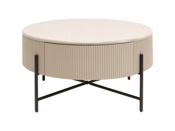 Τραπέζι Μέσης  Riffle Ξύλο Μπεζ 80*80*40εκ. - Μπεζ