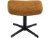 Swivel Armchair + Hocker Jules Yellow - Καφέ