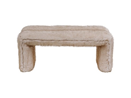 Παγκάκι  Lilja Soft Γούνα Καφέ 101*42*36εκ. - Καφέ