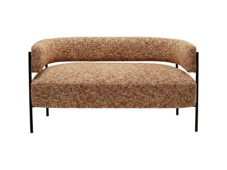 Καναπές Lilja Melange Ύφασμα Καφέ 134*73*68εκ. - Καφέ