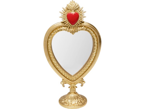 Καθρέφτης Επιτραπέζιος Flaming Heart Κεραμικός Χρυσός 36.5*9*30εκ. - Χρυσό Καθρέφτης Επιτραπέζιος Flaming Heart Κεραμικός Χρυσός 36.5*9*30εκ. - Χρυσό