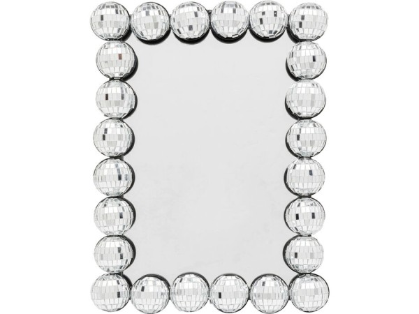 Καθρέφτης Επιτραπέζιος Disco Balls Square Γυάλινος Ασημί 18.5*3.5*25.5εκ. - Ασημί