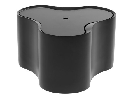 Τραπέζι Βοηθητικό  Lotus Fiberglass Μαύρο 51*51*30εκ. - Μαύρο