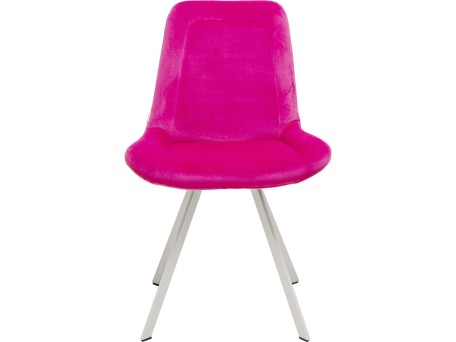 Καρέκλα Περιστρεφόμενη Baron Βελούδο Ροζ 57*63*88εκ. - Ροζ