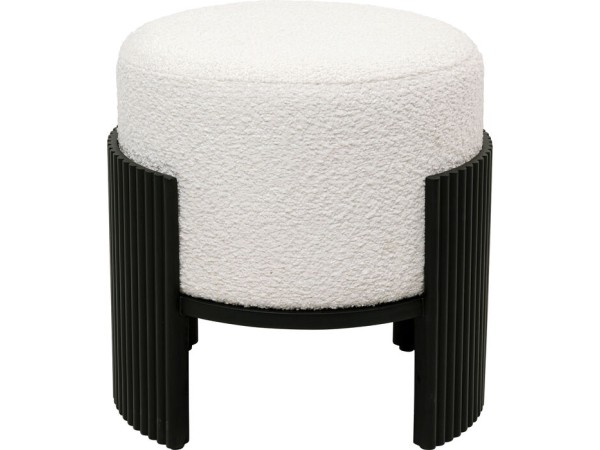 Stool Samu Black Ø43cm - Λευκό Stool Samu Black Ø43cm - Λευκό
