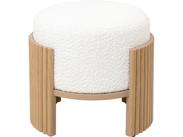 Σκαμπό Samu Μπουκλέ Λευκό  43*43*42κ. - Λευκό