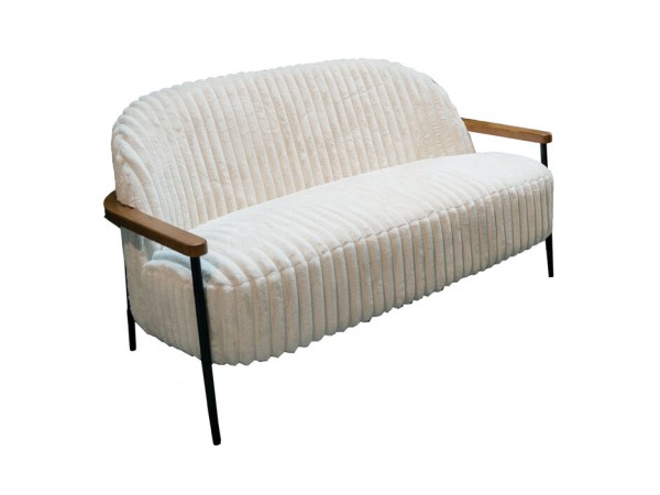 Καναπές  Kimi Κοτλέ Μπεζ 128*78*75εκ. - Μπεζ