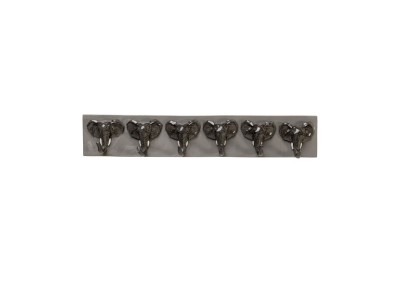 Coat Rack Elephant Head 50cm - Γκρι