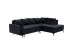 Pull Out Corner Sofa Moon Right 205x265cm - Μαύρο