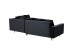 Pull Out Corner Sofa Moon Right 205x265cm - Μαύρο