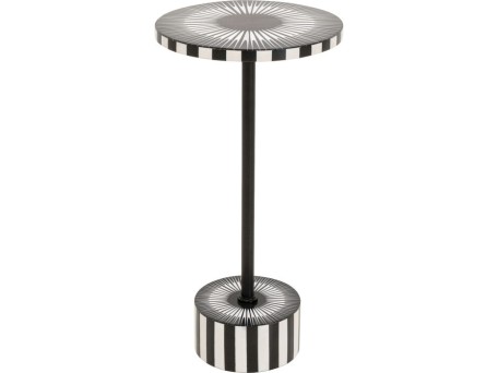 Τραπέζι Βοηθητικό  Iris Ξύλο Ασπρόμαυρο 25*25*50εκ. - Ασπρόμαυρο