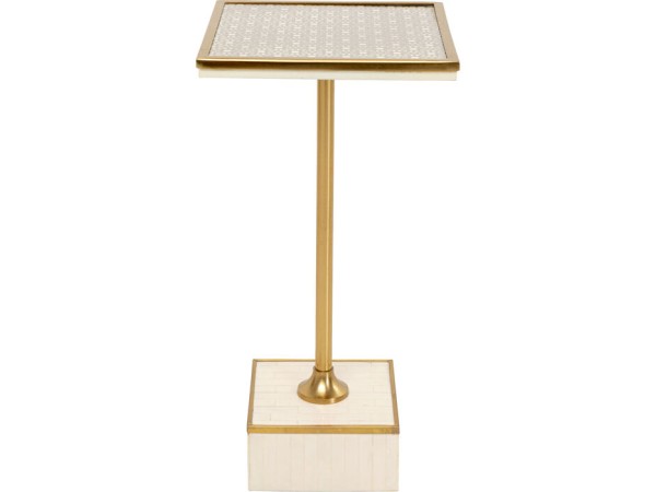Τραπέζι Βοηθητικό Grazia Μεταλλικό Χρυσό 25*25*50εκ. - Μπεζ Τραπέζι Βοηθητικό Grazia Μεταλλικό Χρυσό 25*25*50εκ. - Μπεζ