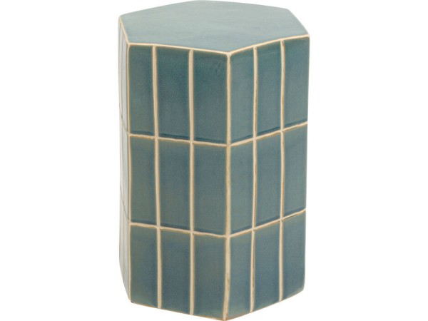 Τραπέζι Βοηθητικό Bliss Tile Κεραμικό Μπλε 26*30*41εκ. - Μπλε