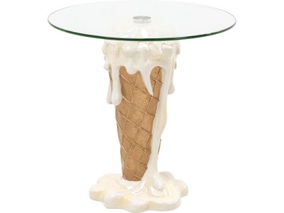 Τραπέζι Βοηθητικό Ice Cream Vanilla Μπεζ 48*48*48εκ. - Μπεζ