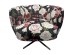 Πολυθρόνα Περιστρεφόμενη Peony Roses Ύφασμα Πολύχρωμη 81*75*70εκ. - Πολύχρωμο