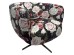 Πολυθρόνα Περιστρεφόμενη Peony Roses Ύφασμα Πολύχρωμη 81*75*70εκ. - Πολύχρωμο