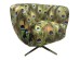 Πολυθρόνα Περιστρεφόμενη Peony Peacock Ύφασμα Πολύχρωμη 81*75*70εκ. - Πράσινο