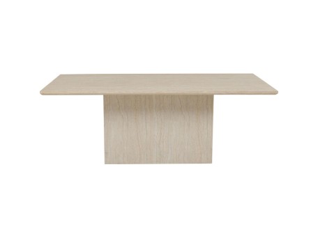 Τραπέζι Travertino Μάρμαρο Μπεζ  200x100x75εκ. - Μπεζ