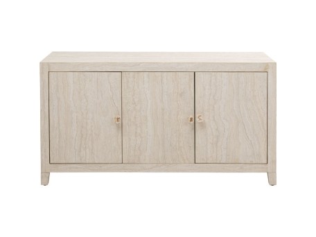 Μπουφές  Travertino Μάρμαρο Μπεζ 140*45*77εκ. - Μπεζ