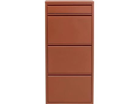 Παπουτσοθήκη Caruso 3 Μεταλλική Καφέ 50*15*115εκ. - Καφέ