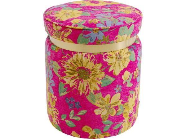 Σκαμπό Flower Fever 'Υφασμα Πολύχρωμο 39*39*47εκ. - Πολύχρωμο