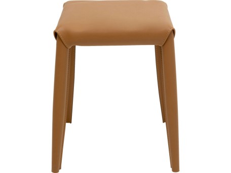 Σκαμπό  Monza Δερματίνη Καφέ 35*35*46εκ. - Καφέ