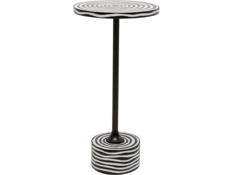 Τραπέζι Βοηθητικό  Domero Swirl Ξύλο Ασπρόμαυρο 25*25*50εκ. - Μαύρο