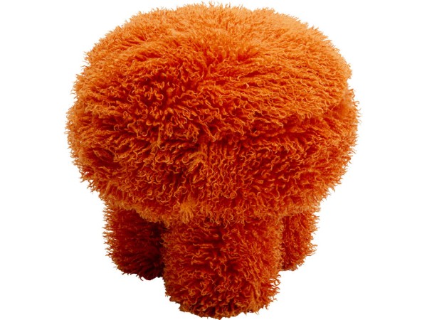 Σκαμπό Plushy Γούνα Πορτοκαλί 49*49*49εκ. - Πορτοκαλί