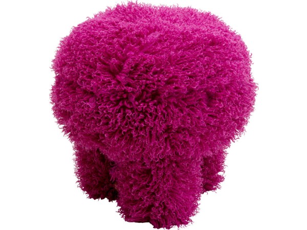 Σκαμπό Plushy Γούνα Ροζ 49*49*49εκ. - Μωβ