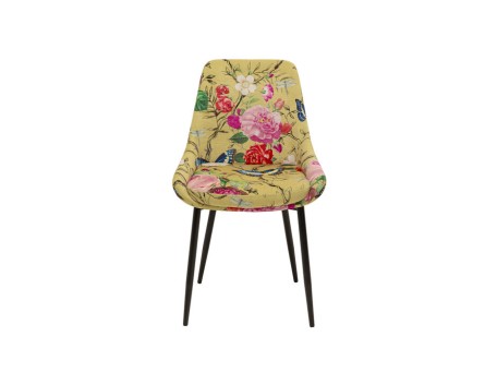 Καρέκλα East Side Flower Fever Βελούδο Πολύχρωμη 48*55*85.5εκ. - Πολύχρωμο