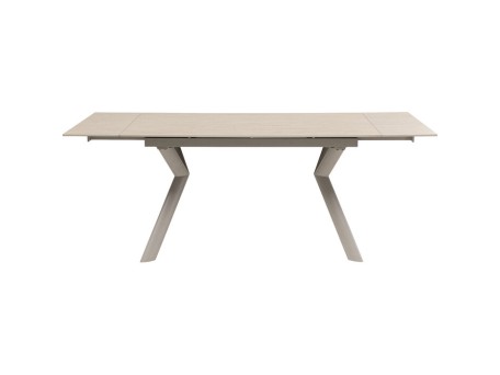 Τραπέζι Επεκτεινόμενο  Xenia Travertin Κεραμικό Μπεζ 140(+30+30)x80εκ. - Μπεζ