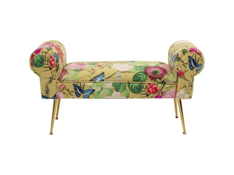 Παγκάκι Wing Flower Fever Ύφασμα Πολύχρωμο 100*35*54εκ. - Πολύχρωμο