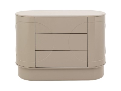 Συρταριέρα  Glossy Ξύλο Μπεζ 100*42*75εκ. - Μπεζ