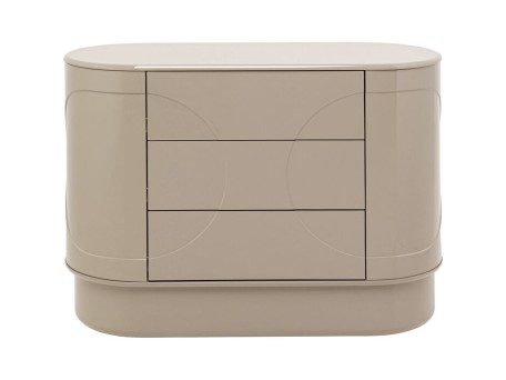 Συρταριέρα  Glossy Ξύλο Μπεζ 100*42*75εκ. - Μπεζ