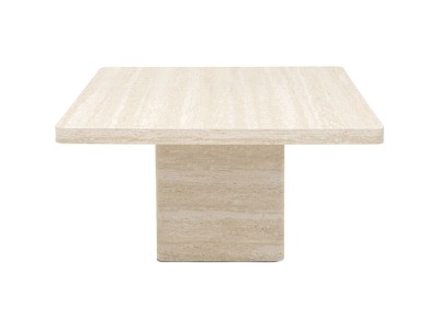 Τραπέζι Μέσης  Travi Κεραμικό  Μπεζ 80*80*45εκ. - Μπεζ