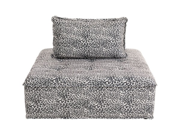 Στοιχείο Καναπέ Portofino Leo Ασπρόμαυρο 106x106x75 εκ - Ασπρόμαυρο