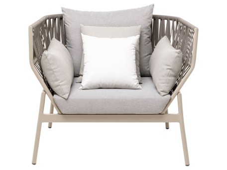 Πολυθρόνα Κήπου Formenta Γκρι/Μπεζ 105*81*86εκ. - Γκρι