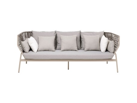 Καναπές Τριθέσιος Εξωτερικού Χώρου  Formenta Γκρι/Μπεζ 230*81*86εκ. - Γκρι