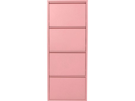 Παπουτσοθήκη Μεταλλική Caruso 4 Ροζ (MO) 50x15x136εκ. - Ροζ