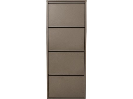 Παπουτσοθήκη Μεταλλική Caruso 4 Καφέ/Γκρι (MO) 50x15x136εκ. - Γκρι