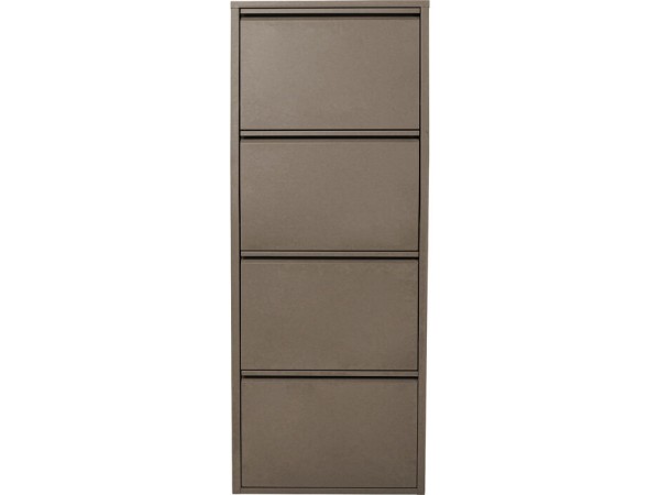 Παπουτσοθήκη Μεταλλική Caruso 4 Καφέ/Γκρι (MO) 50x15x136εκ. - Γκρι