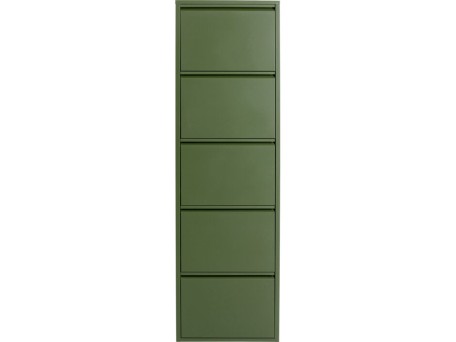 Παπουτσοθήκη Caruso Μεταλλική Olive Πράσινη 50*15*170 εκ. - Πράσινο