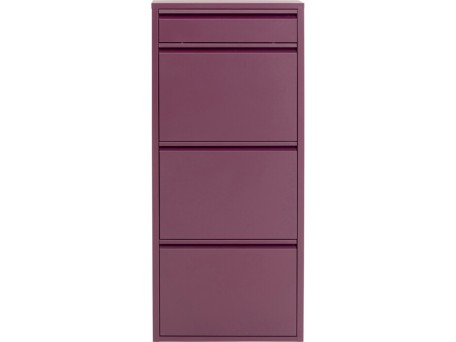Παπουτσοθήκη Caruso 3 Plus Μεταλλική Μωβ  50x15x115εκ. - Μωβ
